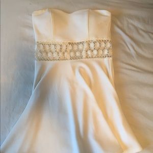 Strapless white dress